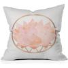 Society6 Modern Tropical Vintage Indigo Palm Throw Pillow, 18″x18″, Blue(Blush Zen Lotus)