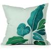 Society6 Modern Tropical Vintage Indigo Palm Throw Pillow, 18″x18″, Blue(Cacophony)