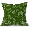 Society6 Modern Tropical Vintage Indigo Palm Throw Pillow, 18″x18″, Blue(Emeral Forest Botanical)