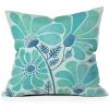 Society6 Modern Tropical Vintage Indigo Palm Throw Pillow, 18″x18″, Blue(Himalayan Blue Poppies II)