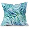 Society6 Modern Tropical Vintage Indigo Palm Throw Pillow, 18″x18″, Blue(Tropical Palm Pattern)