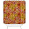 Society6 Shower Curtain – Bathroom Decor by Doodle by Meg – Fabric Shower Curtains for Bathroom, 72″ x 69″, Psychedelic Space(Groovy Flowers in Orange)