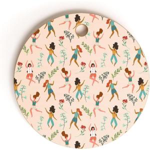 Society6 Bamboo Cutting Board- Kitchen Decor by 83 Oranges – Unique Cutting Boards for Kitchen, 16″ x 10.5″ x 0.5″, White Pigeons(Central Park Zumba)