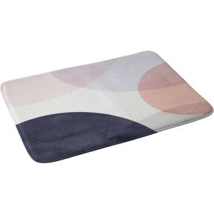 Society6 Bath Mat – Bathroom Decor by Emanuela Carratoni – Non-Slip Memory Foam Bathroom Rugs, Soft Microfiber, Machine Washable, 17″ x 24″, 70’s Floral(Pastel Shapes)