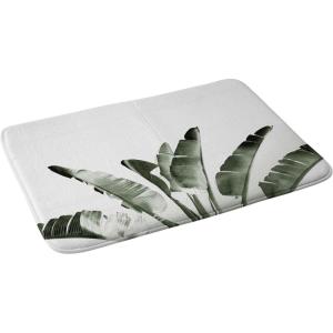 Society6 Bath Mat – Bathroom Decor by Gale Switzer – Non-Slip Memory Foam Bathroom Rugs, Soft Microfiber, Machine Washable, 17″ x 24″, Agave Geometrics Pink(Traveler Palm)