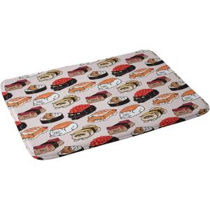 Society6 Bath Mat – Bathroom Decor by Huebucket – Non-Slip Memory Foam Bathroom Rugs, Soft Microfiber, Machine Washable, 21″ x 34″, Huskey Yoga(Sushi Persian Cat)