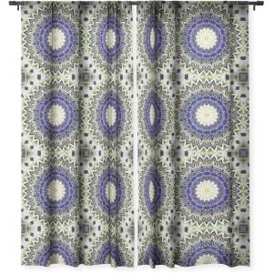 Society6 Blackout Curtains – Window Decor by Sheila Wenzel-Ganny – Extra Long Floor to Ceiling Curtains, 50″ x 96″, Rainbow Cascade(Bohemian Blue Gold Mandala)