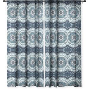 Society6 Blackout Curtains – Window Decor by Sheila Wenzel-Ganny – Extra Long Floor to Ceiling Curtains, 50″ x 96″, Rainbow Cascade(Indigo Navy White Mandala)