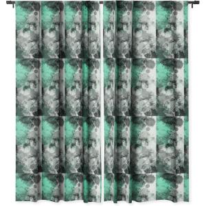 Society6 Blackout Curtains – Window Decor by Sheila Wenzel-Ganny – Extra Long Floor to Ceiling Curtains, 50″ x 96″, Rainbow Cascade(Mint Green Paint Splatter Abstract)