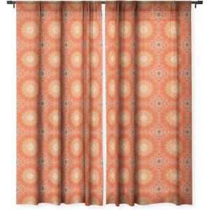 Society6 Blackout Curtains – Window Decor by Sheila Wenzel-Ganny – Extra Long Floor to Ceiling Curtains, 50″ x 96″, Rainbow Cascade(Orange Boho Mandala)
