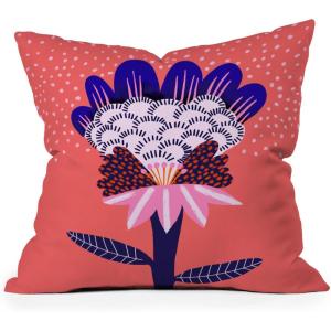 Society6 Indoor Throw Pillows – Home Decor by Misha Blaise Design – Decorative Accent Pillows for Couch or Bed, 16″ x 16″, Buen Dia(Fabuluscious Flower)