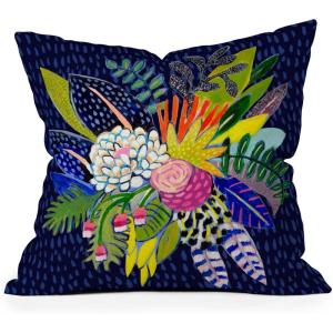 Society6 Indoor Throw Pillows – Home Decor by Misha Blaise Design – Decorative Accent Pillows for Couch or Bed, 16″ x 16″, Buen Dia(Night Glitter)