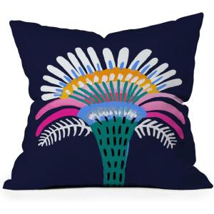 Society6 Indoor Throw Pillows – Home Decor by Misha Blaise Design – Decorative Accent Pillows for Couch or Bed, 16″ x 16″, Buen Dia(Zelestial Flower)