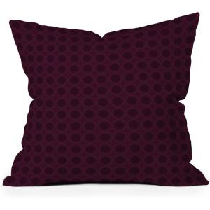 Society6 Indoor Throw Pillows – Home Decor by Sheila Wenzel-Ganny – Decorative Accent Pillows for Couch or Bed, 16″ x 16″, Contemporary Blue Bubble(Dark Merlot Circle Design)