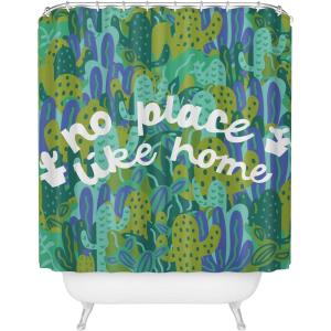 Society6 Shower Curtain – Bathroom Decor by Doodle by Meg – Fabric Shower Curtains for Bathroom, 72″ x 69″, Psychedelic Space(No Place Like Home)