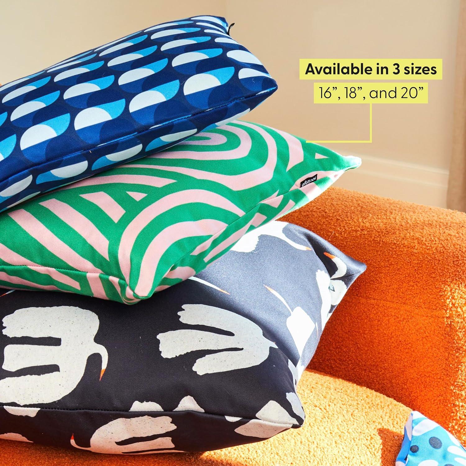 imageSociety6 Home Monika StrigelDecorative Accent Couch or Bed Throw Pillow Insert 16 x 16 Dramaqueen Teal Gold