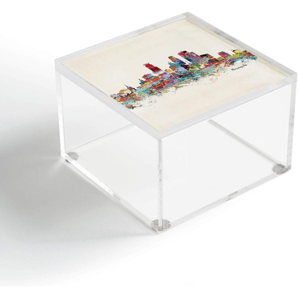 imageSociety6 Bri Buckley New York City Skyline Acrylic Box 4 x 4Minneapolis Minnesota