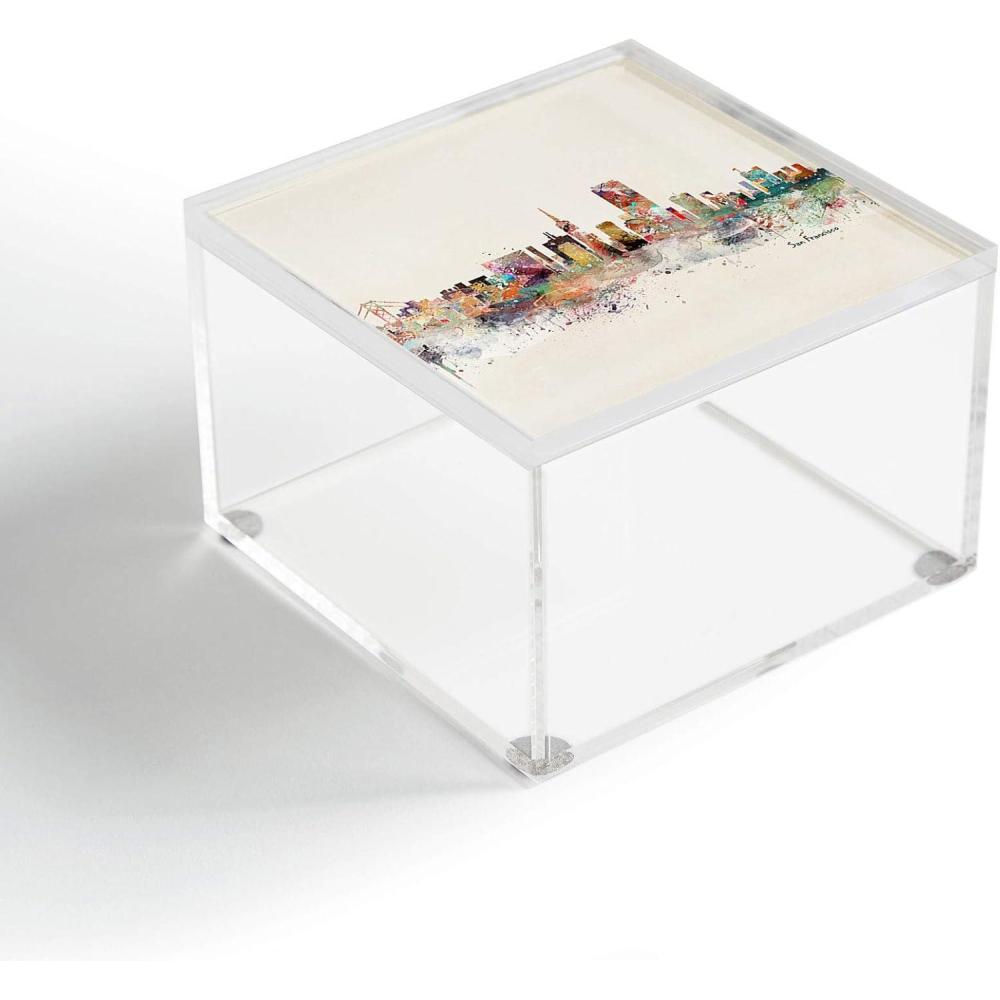 imageSociety6 Bri Buckley New York City Skyline Acrylic Box 4 x 4San Francisco Skyline