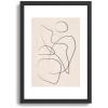 Society6 Abstract Line I Framed Art Print – Modern Wall Decor by Flow Line – Framed Canvas, Work of Art with Gallery-Qualtity Ink, 13 X 19, Modern Black
