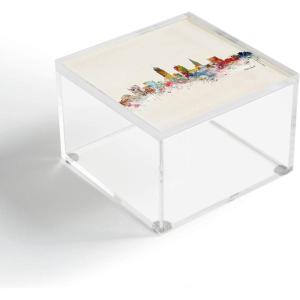 Society6 Bri Buckley New York City Skyline Acrylic Box, 4″ x 4″(Cleveland Ohio Skyline)