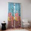 Society6 Sheer Curtains – Window Decor by Sandra Poliakov – Extra Long Floor to Ceiling Curtains, 50″ x 96″, Plant Lady at Home(Plant Lady at Home)