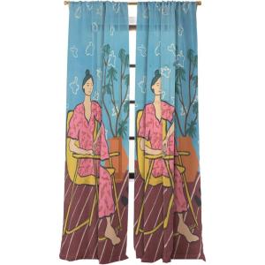 Society6 Sheer Curtains – Window Decor by Sandra Poliakov – Extra Long Floor to Ceiling Curtains, 50″ x 96″, Plant Lady at Home(Plant Lady at Home)