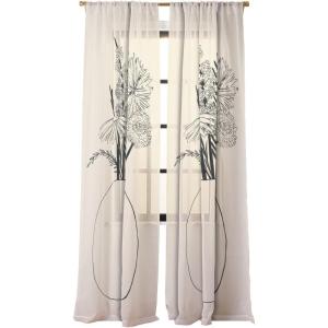 Society6 Sheer Curtains – Window Decor by Sandra Poliakov – Extra Long Floor to Ceiling Curtains, 50″ x 96″, Plant Lady at Home(Spring Home)