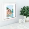 Society6 Cinque Terre by Ambers Textiles-Recessed Framed Print (White – 10″ x 10″)