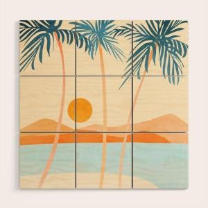 Society6 Baja California Coast Landscape by Modern Tropical-Wood Wall Art (4′ x 4′)