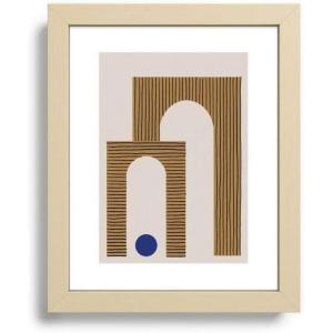 Society6 Blue Circle #3 Framed Art Print – Modern Wall Decor by Alisa Galitsyna – Framed Canvas, Work of Art with Gallery-Qualtity Ink, 8 X 10, Modern Maple(Modern Maple)