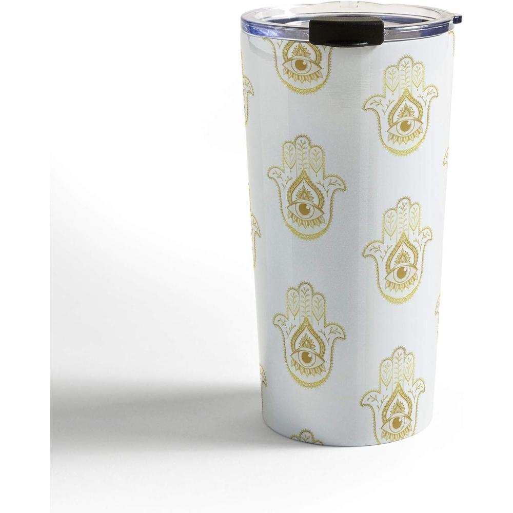 imageSociety6 Barlena Lemon Tree Travel MugHamsa Hand  Rose Gold