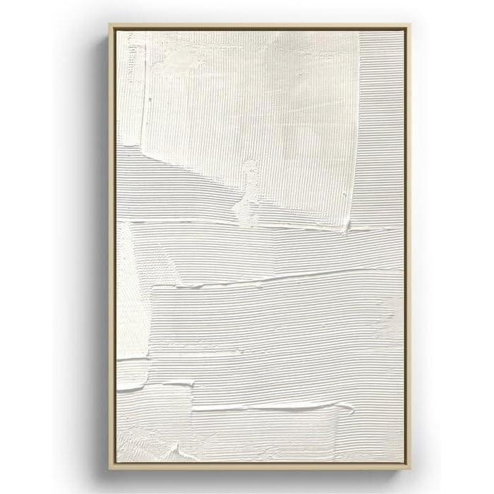 imageSociety6 Relief 1 An Abstract Textured Piece In White Canvas Print  Modern Wall Art by Alyssa Hamilton Art by Alyssa Hamilton Art  Framed Canvas GalleryQuality Canvas with FadeResistant Ink 24 X 36 Maple