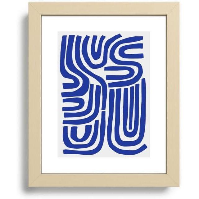 imageSociety6 S And U Framed Art Print  Modern Wall Decor by Little Dean  Framed Canvas Work of Art with GalleryQualtity Ink 8 X 10 Modern MapleModern Maple