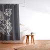 Society6 Shower Curtain – Bathroom Decor by Megan Galante – Extra Long Fabric Shower Curtains for Bathroom, 71″ x 74″, Boho Botanica Black(Boho Botanica Black)