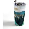 Society6 SpaceFrogDesigns Moonlit Ocean Travel Mug, 20oz, Moonlit Ocean(Forest Mist)