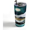 Society6 SpaceFrogDesigns Moonlit Ocean Travel Mug, 20oz, Moonlit Ocean(Ocean Stars)