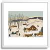 Society6 Anna Mary Robertson ‘grandma’ Moses Sugaring Off American Folk Art Framed Art Print – Modern Wall Decor by Enshape – Framed Canvas, Work of Art with Gallery-Qualtity Ink, 20 X 20, Modern White