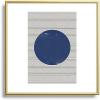 Society6 Navy Blue Woodblock Framed Art Print – Modern Wall Decor by The Miuus Studio – Framed Canvas, Work of Art with Gallery-Qualtity Ink, 10 X 10, Gold Metal
