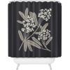 Society6 Shower Curtain – Bathroom Decor by Megan Galante – Extra Long Fabric Shower Curtains for Bathroom, 71″ x 74″, Boho Botanica Black(Boho Botanica Black)