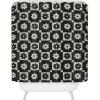 Society6 Shower Curtain – Bathroom Decor by Megan Galante – Extra Long Fabric Shower Curtains for Bathroom, 71″ x 74″, Boho Botanica Black(Checkered Daisy Black Ink)