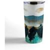 Society6 SpaceFrogDesigns Moonlit Ocean Travel Mug, 20oz, Moonlit Ocean(Forest Mist)