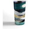 Society6 SpaceFrogDesigns Moonlit Ocean Travel Mug, 20oz, Moonlit Ocean(Ocean Stars)