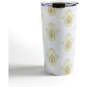 Society6 Barlena Lemon Tree Travel Mug(Hamsa Hand – Rose Gold)