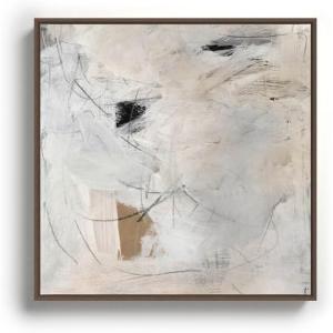 Society6 Feels Like Calm Canvas Print – Modern Wall Art by Dan Hobday Art – Framed Canvas, Gallery-Quality Canvas with Fade-Resistant Ink, 30 X 30, Walnut