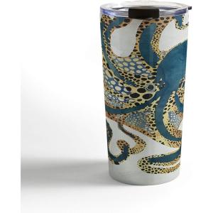 Society6 SpaceFrogDesigns Moonlit Ocean Travel Mug, 20oz, Moonlit Ocean(Underwater Dream VI)