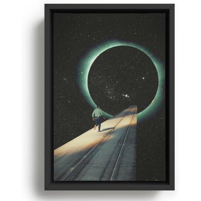 imageSociety6 Escaping Into The Void Canvas Print  Modern Wall Art by Frank Moth  Framed Canvas GalleryQuality Canvas with FadeResistant Ink 8 X 12 BlackBlack
