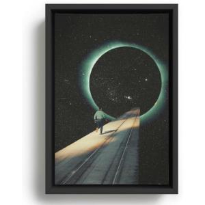 Society6 Escaping Into The Void Canvas Print – Modern Wall Art by Frank Moth – Framed Canvas, Gallery-Quality Canvas with Fade-Resistant Ink, 8 X 12, Black(Black)