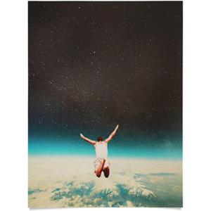 Society6 We Used To Live There Too Poster Wall Art – Wall Decor by Frank Moth – Smooth Gloss Paper, 18″ x 24″(Falling With A Hidden Smile)