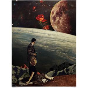 Society6 We Used To Live There Too Poster Wall Art – Wall Decor by Frank Moth – Smooth Gloss Paper, 18″ x 24″(The Roses Came)