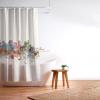 Society6 Shower Curtain – Bathroom Decor by Bri Buckley – Extra Long Fabric Shower Curtains for Bathroom, 72″ x 69″, Richmond Virginia Skyline(Boston City Watercolor)